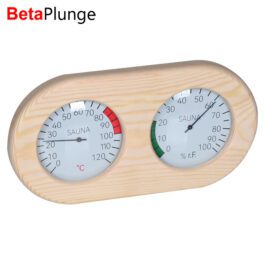Oval Pine Wooden Sauna Thermometer & Hygrometer Wholesale