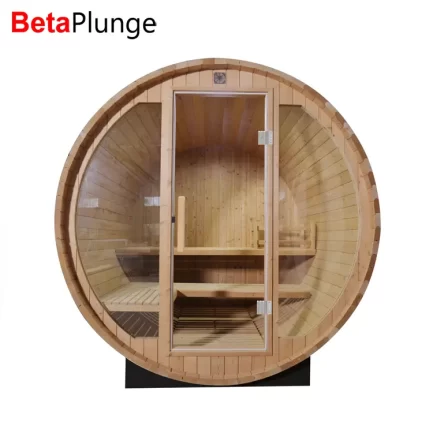 Carbonization Spruce Round Sauna Barrel Outdoor