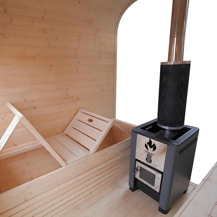 Inside the sauna