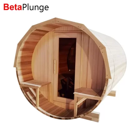 Panoramic Glass Canadian Red Cedar Exterior Sauna