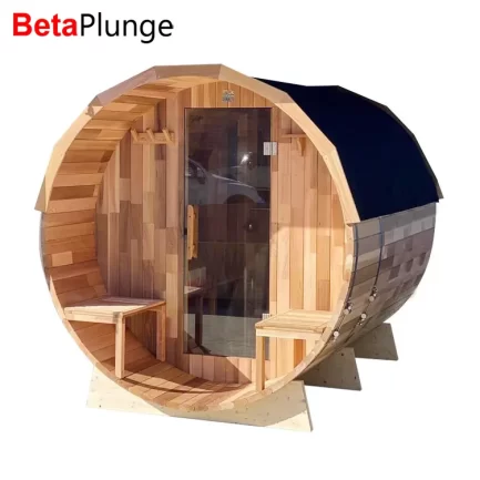 Panoramic Glass Canadian Red Cedar Outdoor Sauna